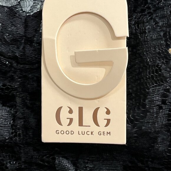 GLG Good Luck Gem Top M Black Lace Sheer Babydoll Crop Y2K Wimsigoth Fairy Witch - Picture 5 of 10